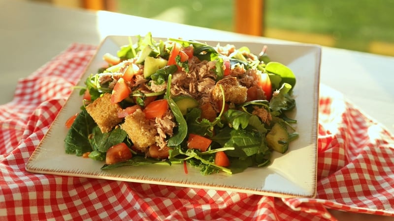 Take your pick: Op Trans lunch options. Aoife's Tuna Panzanella Salad