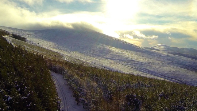 The snow covered Blackstairs Mountain Range (Pic: Fergal Murphy)