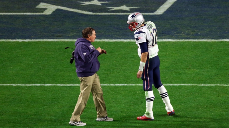 Bill Belichick and Tom Brady of the New England Patriots