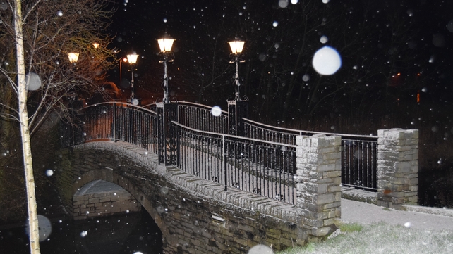 Snow falling in Ballybay, Co Monaghan (Pic: James Flanagan)