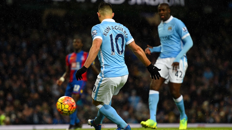 Sergio Aguero's brace helped City to a comfortable win