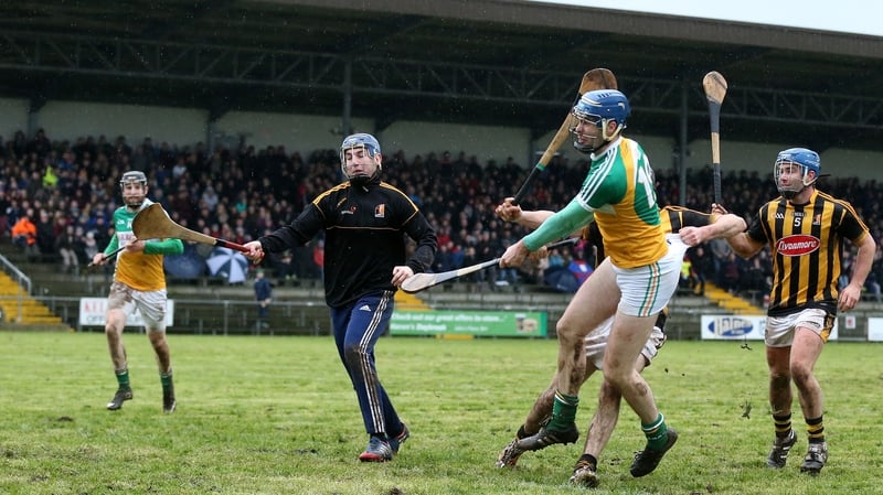 James Gorman scores a goal for Offaly