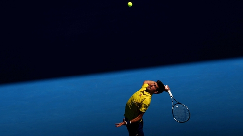 The 28-year-old Serb looked as untroubled by the Melbourne heat