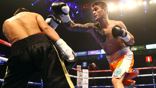 Marco McCullough (right) will fight for the Commonwealth featherweight title