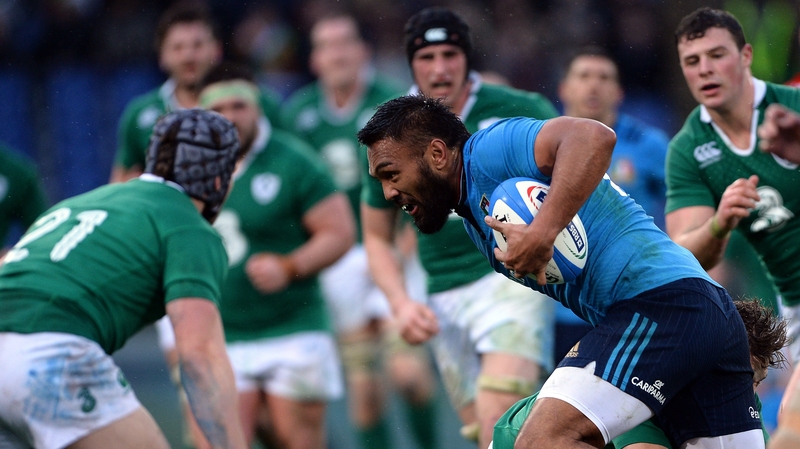 Kelly Haimona in action against Ireland during last year's Six Nations
