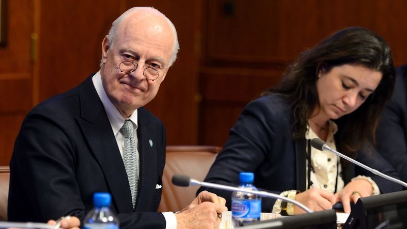 UN envoy Staffan de Mistura announced the formal start of the talks yesterday