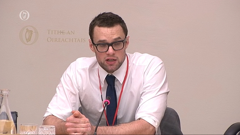 Niall Breslin addressed the Oireachtas Health Committee