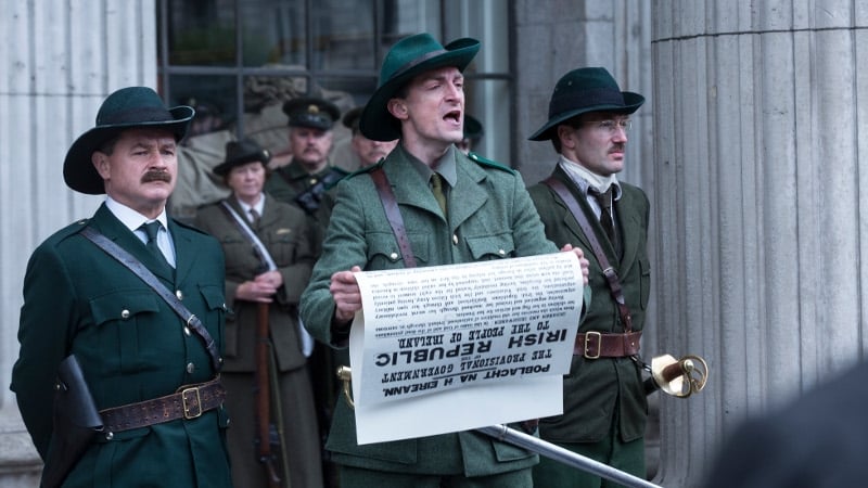 Marcus Lamb (centre) as Padraig Pearse in Rebellion