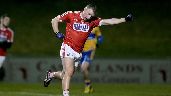 Brian Hurley celebrates his goal for the Rebels
