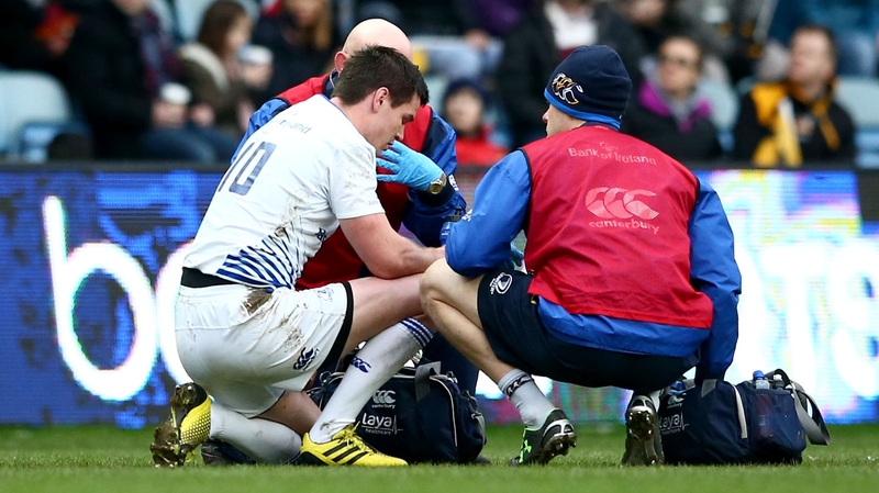 Johnny Sexton lasted just five minutes against Wasps