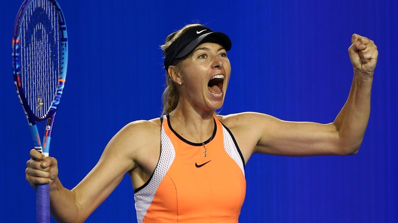 Maria Sharapova served 21 aces, the most in her career, and hit 58 winners