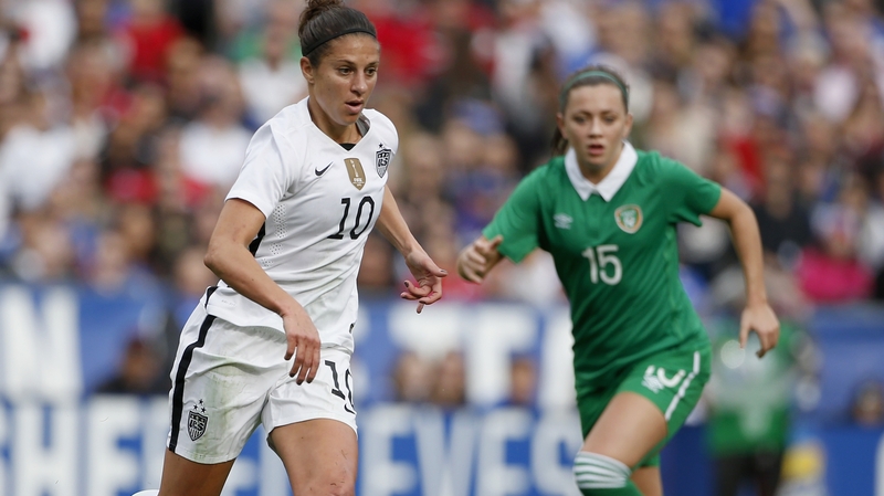 World Player of the Year Carli Lloyd scored three