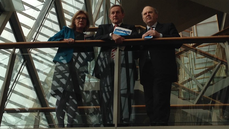 The Taoiseach was in Limerick with Ministers Jan O'Sullivan and Michael Noonan. Pic: Cathy Halloran, Twitter