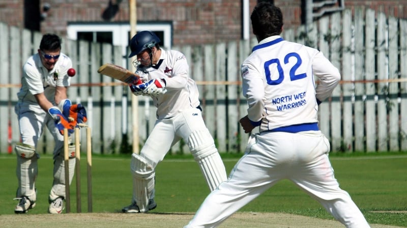 Adam Dennison was one of five Irish batsmen to fall to Nepal's Sandeep Lamichhane
