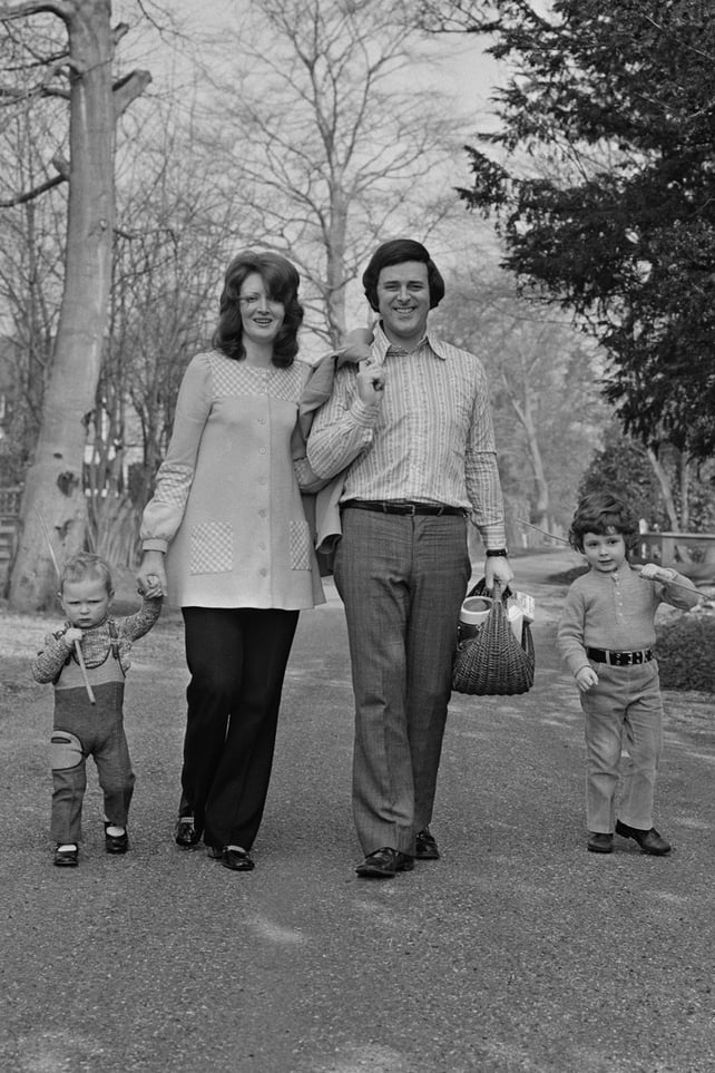 Wogan with wife, Helen Joyce, and their children Alan and Mark, in 1972.