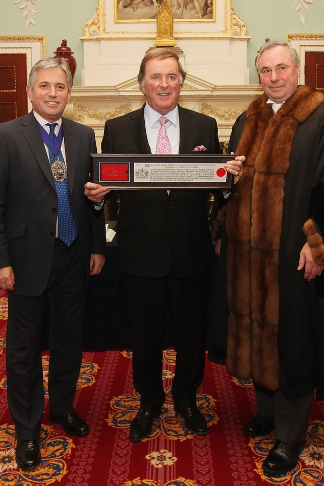Terry Wogan is presented with the Freedom of the City of London