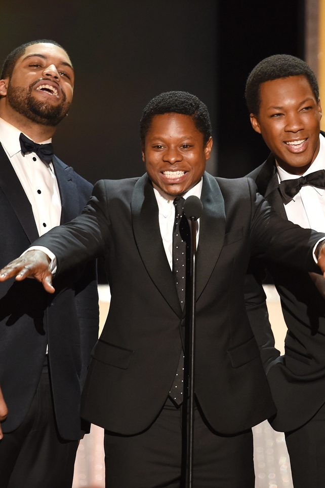 O'Shea Jackson Jr, Jason Mitchell and Corey Hawkins