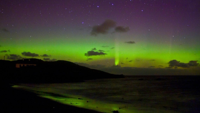 Auroral Reflections: This beautiful aurora display was taken over Downings, Co Donegal (Pic: Brendan Alexander)
