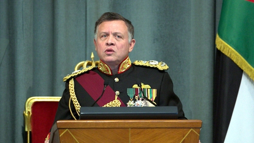 King Abdullah said the refugee crisis was overloading Jordan's social services and threatening regional stability