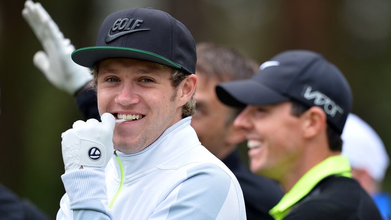 Niall Horan pictured with Rory McIlroy