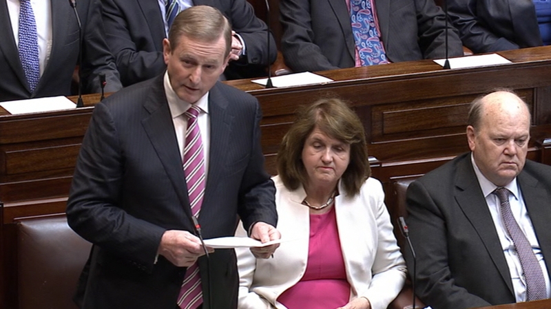 Fine Gael is down but the Labour Party is unchanged in the latest poll