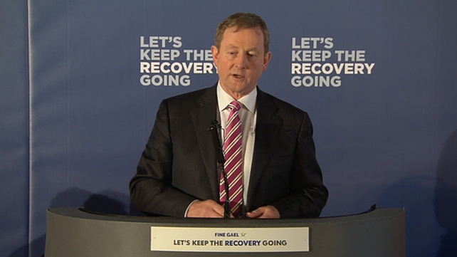 Enda Kenny has launched Fine Gael's election manifesto