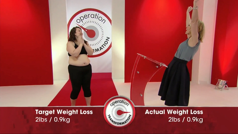 Clare achieved her weight loss target of 2lbs