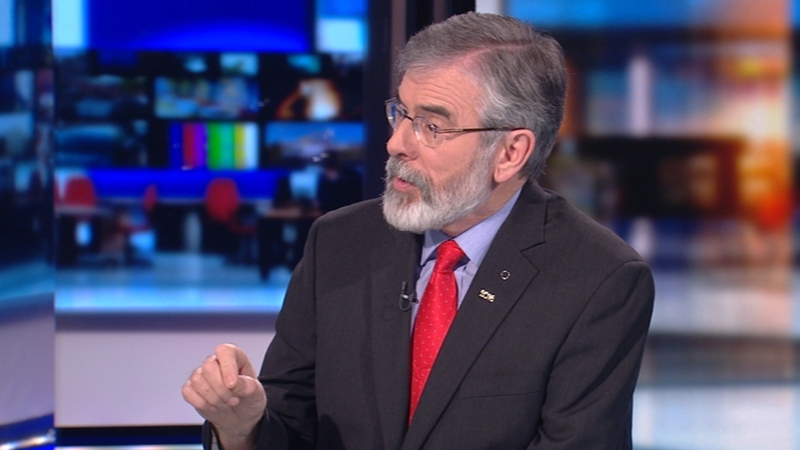 Gerry Adams was tackled on his comments about the Special Criminal Court