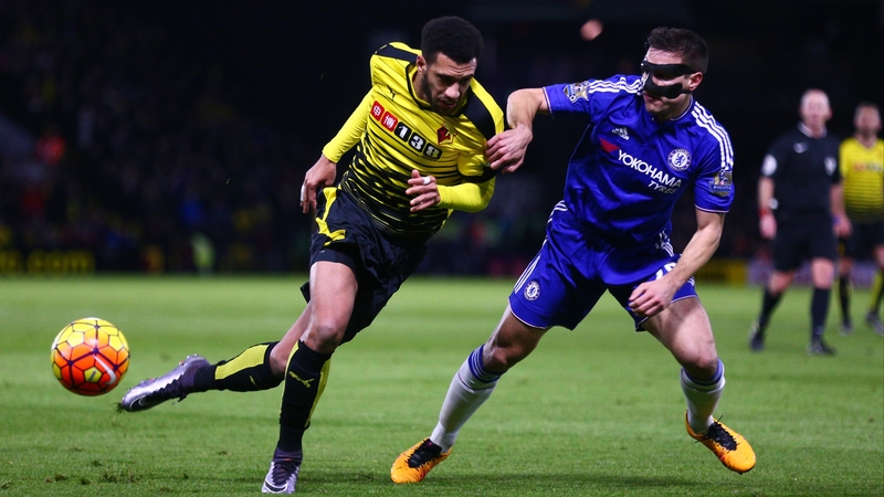 Etienne Capoue of Watford and Chelsea's Cesar Azpilicueta