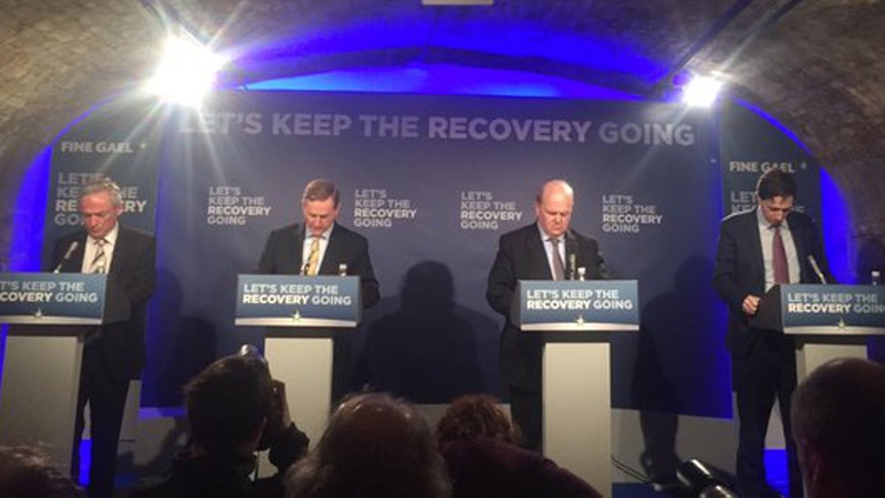 The launch of Fine Gael's manifesto earlier today