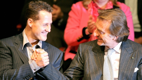 Luca di Montezemolo and Michael Schumacher during happier times