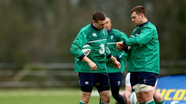 Tommy O'Donnell and CJ Stander at training today