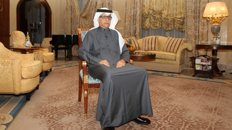 Sheikh Salman Bin Ebrahim Al Khalifa poses during an interview in Doha