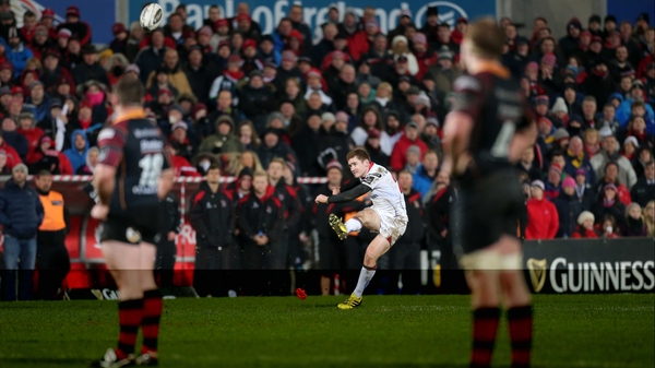 Paddy Jackson kicks the winning penalty late on