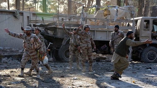 It was not immediately clear how many of the casualties were military or civilian