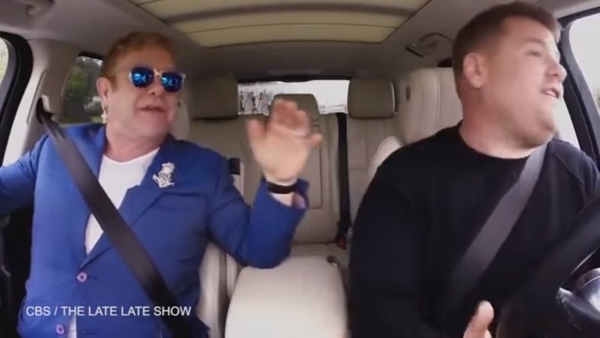 Elton John goes for a carpool karaoke