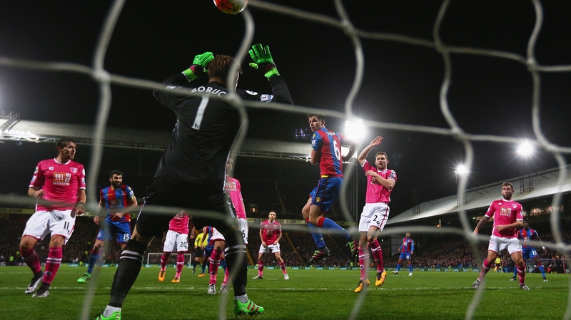 Scott Dann heads home an equaliser for Crystal Palace