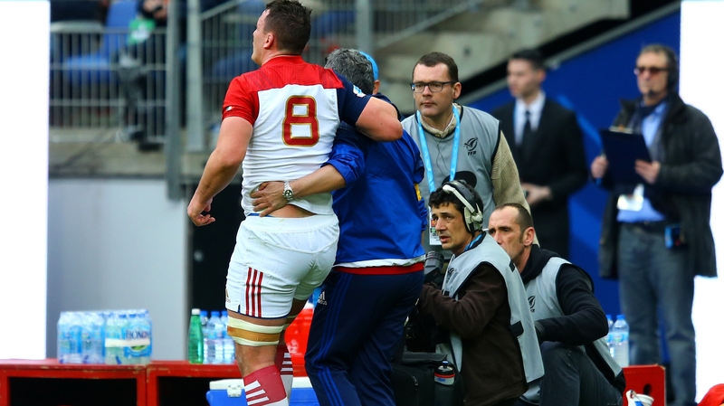 Picamoles suffered a tear to his right thigh which forced him off during the first half