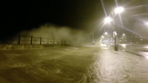 Stormy weather in Tramore, Co Waterford