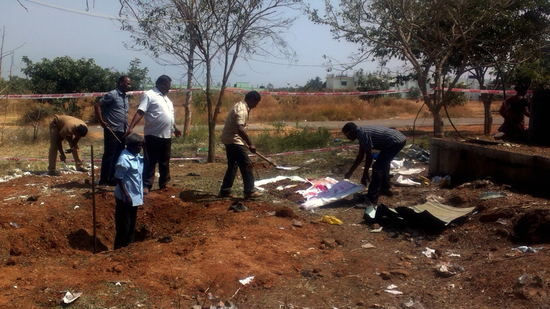 The impact of the object left a five-foot-deep crater in the ground