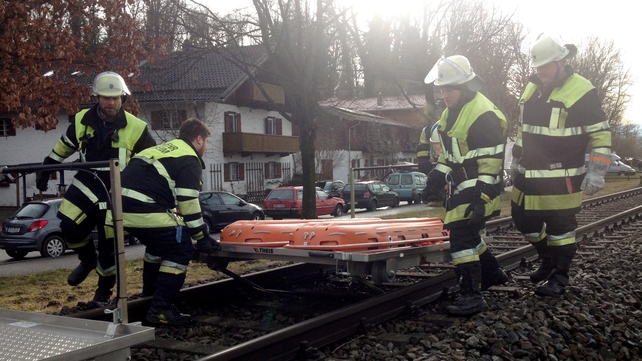 Rescue materials are brought to the scene