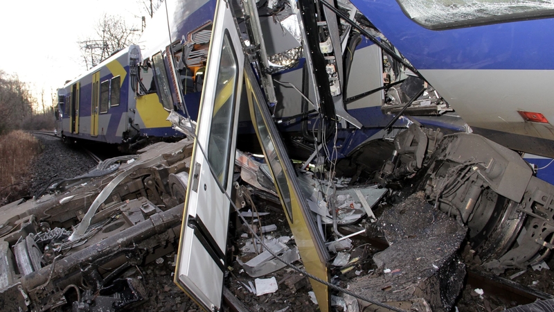 Wreckage from the crash