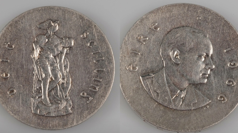 The coin was minted in 1966 and lost in Dublin a few years ago