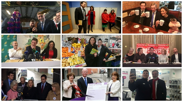 Enda Kenny was in Clare, Labour were in Dublin, Fianna Fáil unveiled its priorities for Dublin, and the Sinn Féin leadership met in the capital