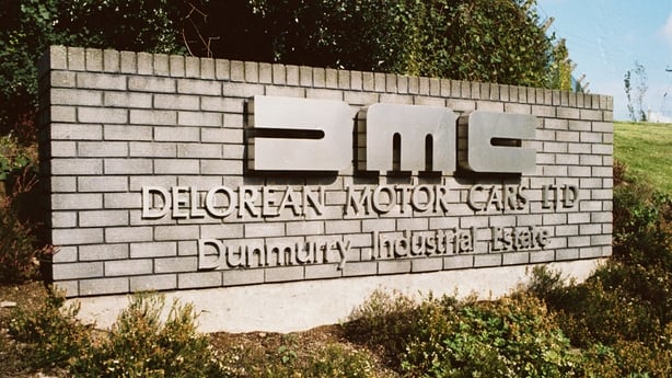 DeLorean factory sign