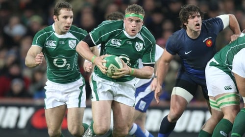 Tomas O'Leary (left) helped Ireland to their last Grand Slam