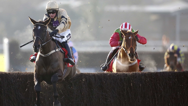 Danny Mullins riding Black Hercules to victory at Warwick