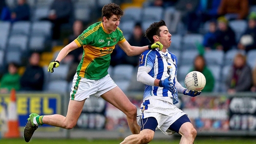 Michael Darragh MacAuley of Ballyboden with Jack Kennedy of Clonmel