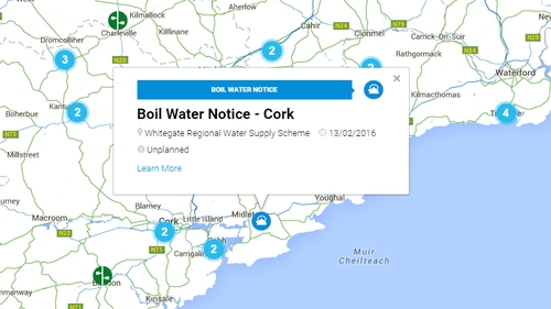 The warning was issued on Sunday