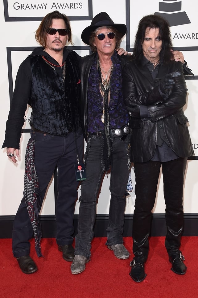 Johnny Depp, Joe Perry and Alice Cooper